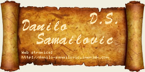 Danilo Samailović vizit kartica